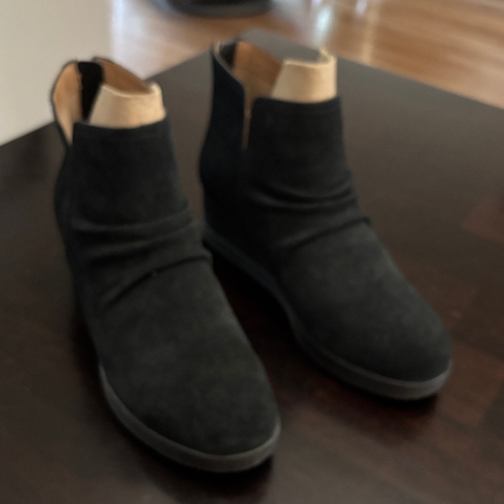 Dansko Black Suede Ankle Boots